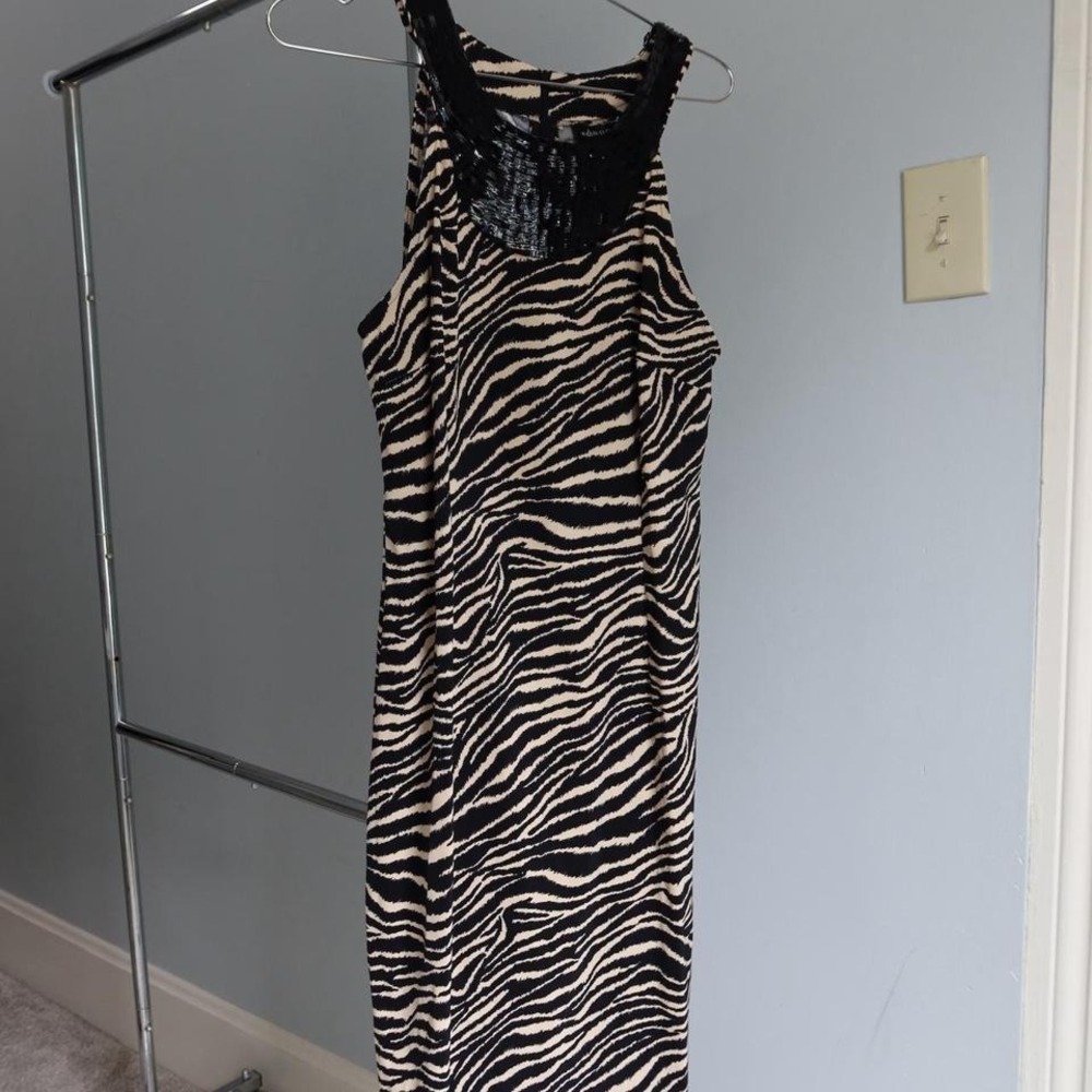 Black Zebra Dress‎ Womens